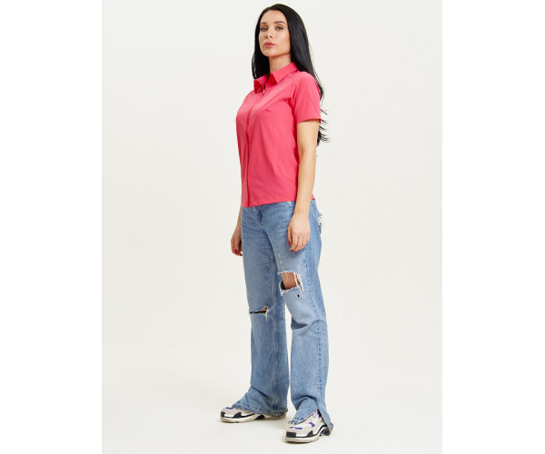 Спортивная футболка поло женская розового цвета 33412R