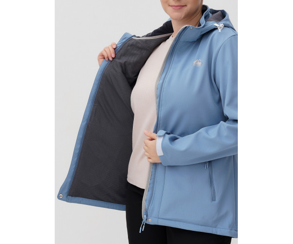 Костюм  bigsize голубого цвета 02032-1Gl