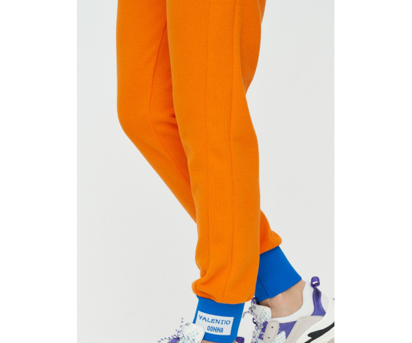 Спортивные брюки женские оранжевого цвета 1307O