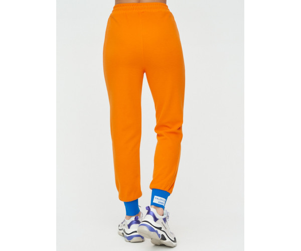 Спортивные брюки женские оранжевого цвета 1307O