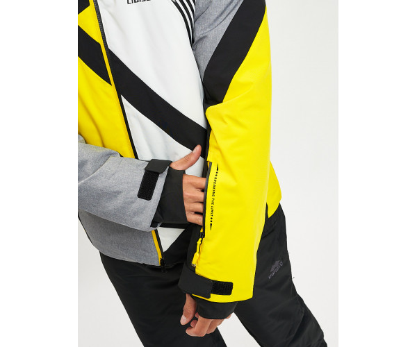 Горнолыжный костюм мужской желтого цвета 077015J