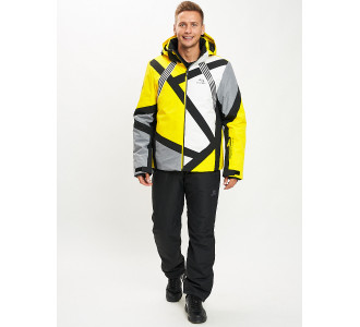 Горнолыжный костюм мужской желтого цвета 077015J