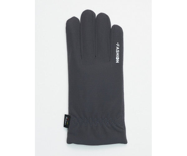 Классические перчатки зимние мужские серого цвета 601Sr
