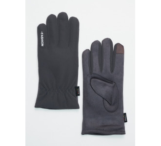 Классические перчатки зимние мужские серого цвета 601Sr