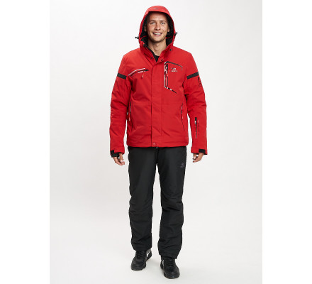 Горнолыжный костюм мужской красного цвета 077014Kr
