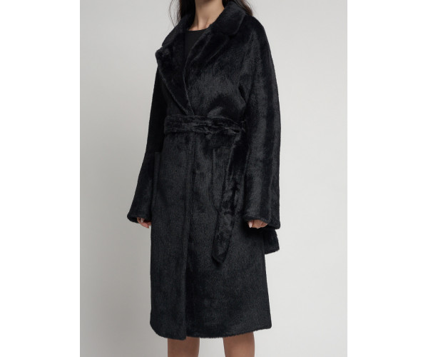 Пальто женское зимнее черного цвета 41881Ch