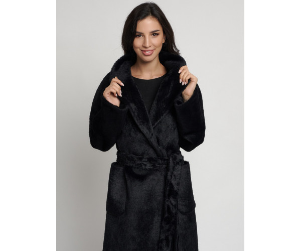 Пальто женское зимнее черного цвета 41881Ch