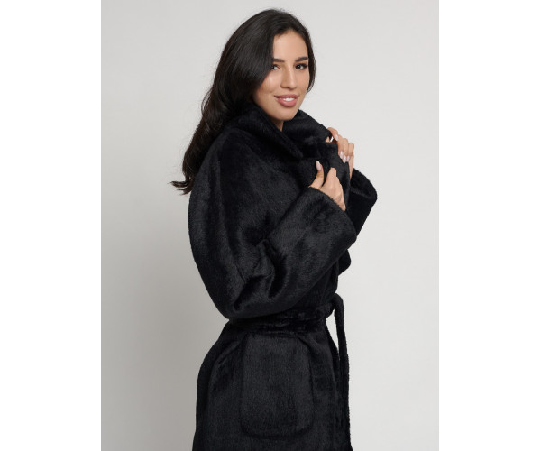 Пальто женское зимнее черного цвета 41881Ch