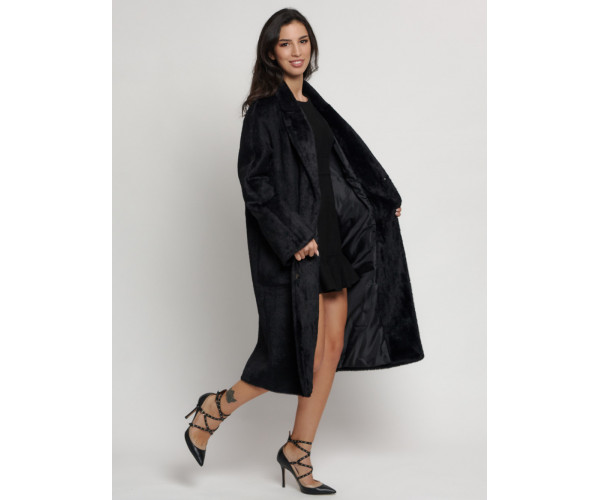 Пальто женское зимнее черного цвета 41881Ch