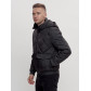 Куртка классическая стеганная мужская черного цвета 2303Ch