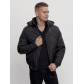 Куртка классическая стеганная мужская черного цвета 2303Ch