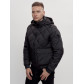 Куртка классическая стеганная мужская черного цвета 2303Ch