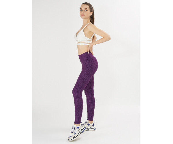Леггинсы женские темно-фиолетового цвета 1165TF