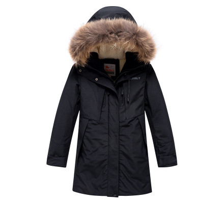 Парка зимняя Valianly для девочки черного цвета 9042Ch