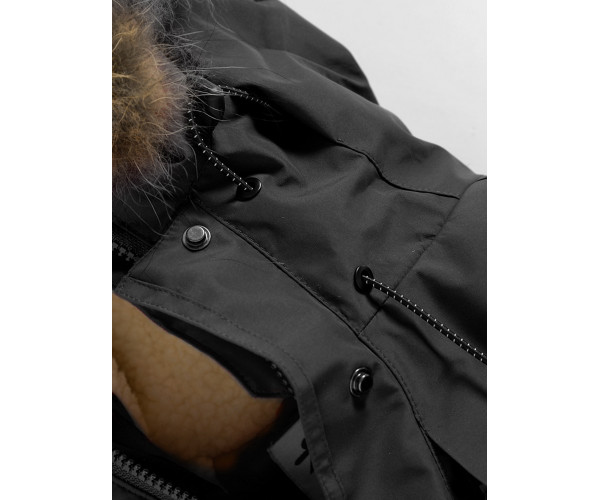 Парка зимняя Valianly для девочки черного цвета 9042Ch