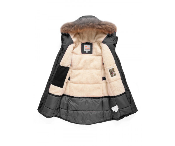 Парка зимняя Valianly для девочки черного цвета 9042Ch