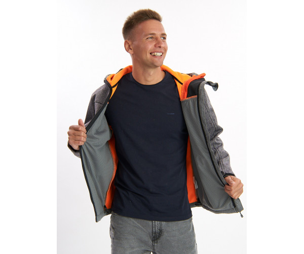Ветровка мужская серого цвета 775Sr