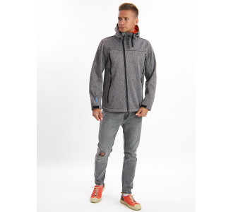 Ветровка мужская серого цвета 775Sr