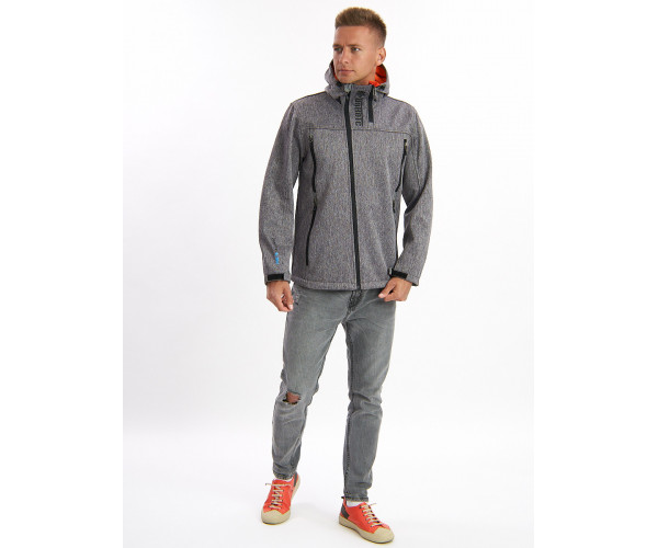Ветровка мужская серого цвета 775Sr