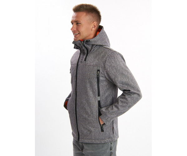 Ветровка мужская серого цвета 775Sr