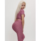 Костюм для фитнеса женский розового цвета 2001R