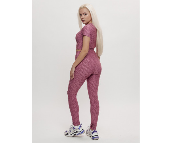 Костюм для фитнеса женский розового цвета 2001R