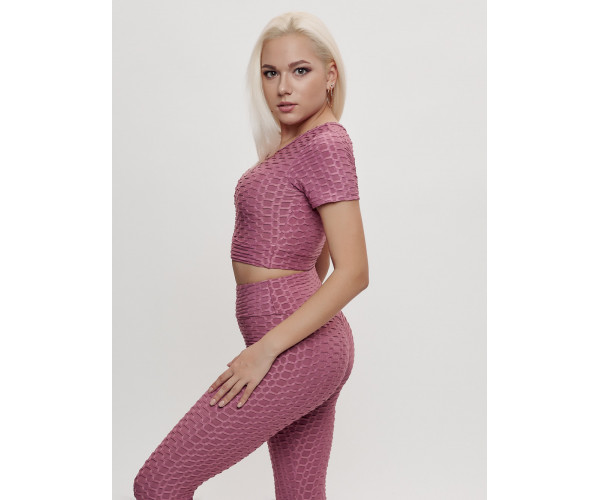 Костюм для фитнеса женский розового цвета 2001R