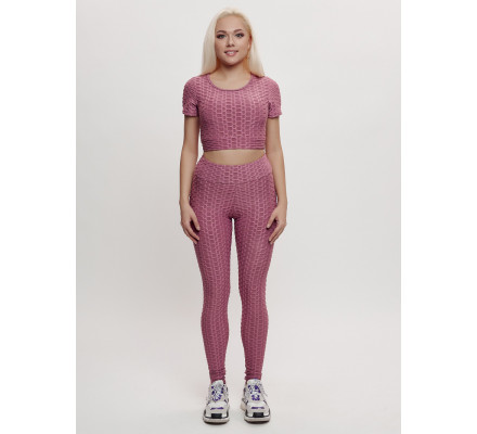 Костюм для фитнеса женский розового цвета 2001R