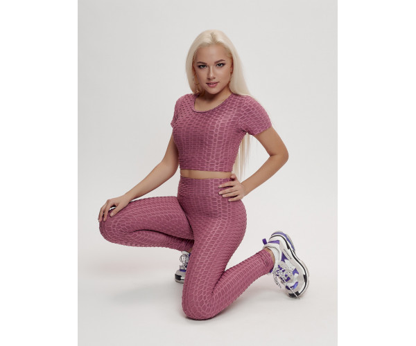 Костюм для фитнеса женский розового цвета 2001R