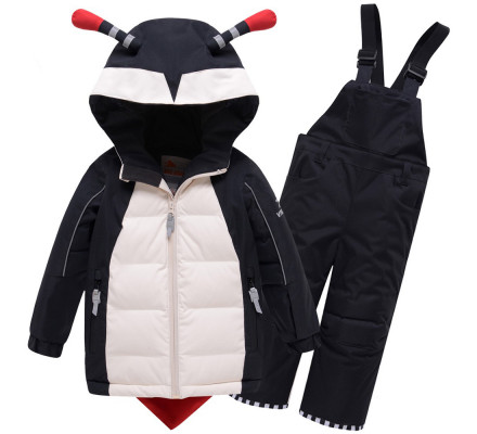 Горнолыжный костюм детский Valianly черного цвета 9001Ch