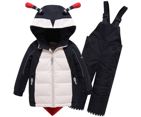 Горнолыжный костюм детский Valianly черного цвета 9001Ch