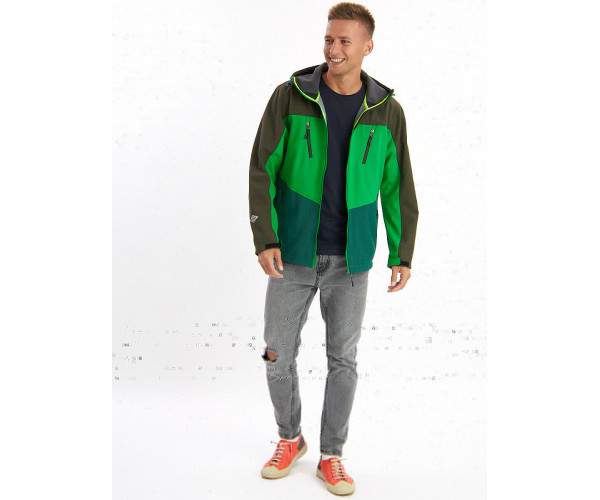 Ветровка мужская зеленого цвета 776Z