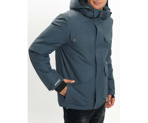 Горнолыжная куртка мужская  темно-серого цвета 2088TC