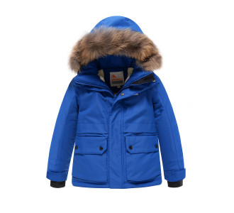 Парка зимняя Valianly для мальчика синего цвета 9033S