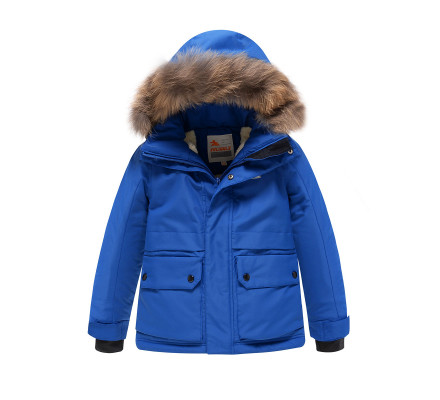 Парка зимняя Valianly для мальчика синего цвета 9033S