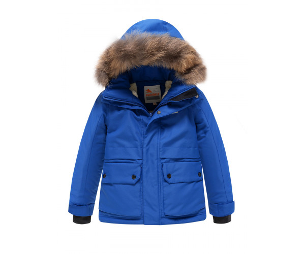 Парка зимняя Valianly для мальчика синего цвета 9033S