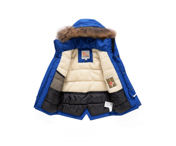 Парка зимняя Valianly для мальчика синего цвета 9033S