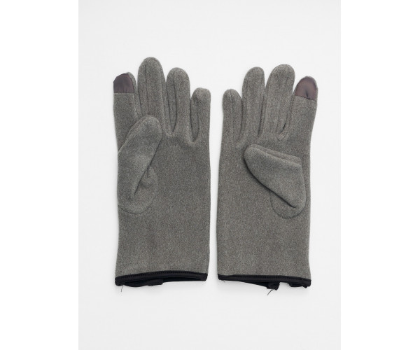 Перчатки женские на флисе темно-коричневого цвета 612Sr