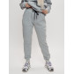 Трикотажный спортивный костюм женский с начесом серого цвета 1084Sr
