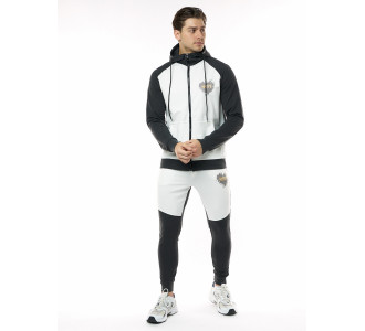 Спортивный костюм трикотажный темно-серого цвета 9150TC