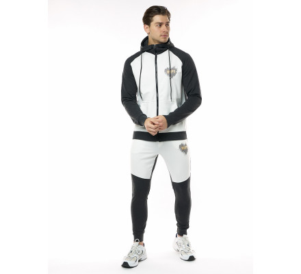 Спортивный костюм трикотажный темно-серого цвета 9150TC