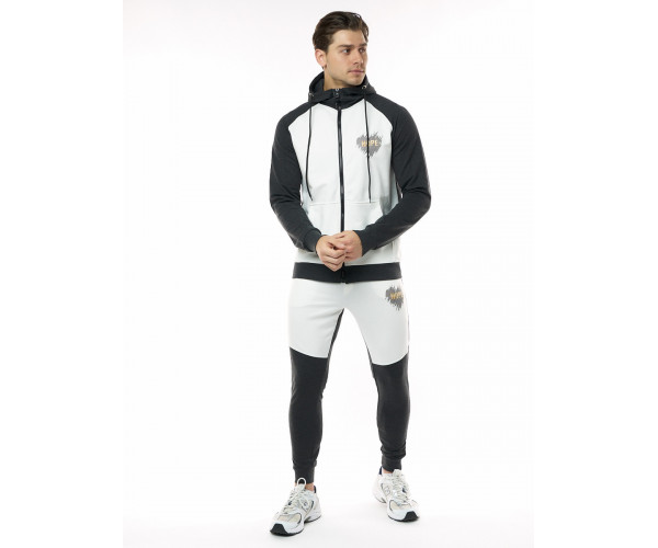 Спортивный костюм трикотажный темно-серого цвета 9150TC