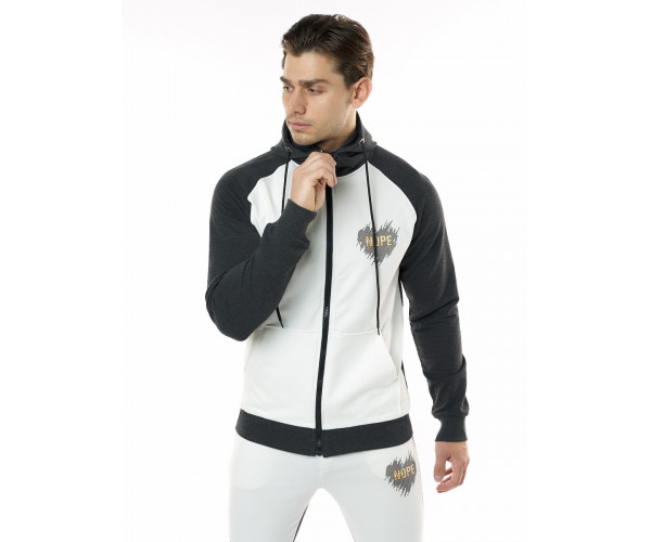 Спортивный костюм трикотажный темно-серого цвета 9150TC