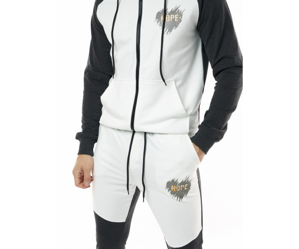 Спортивный костюм трикотажный темно-серого цвета 9150TC