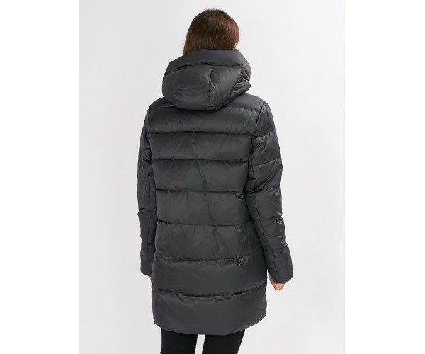 Куртка зимняя big size темно-серого цвета 7519TC