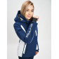 Горнолыжная куртка женская темно-синего цвета 77034TS