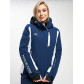 Горнолыжная куртка женская темно-синего цвета 77034TS