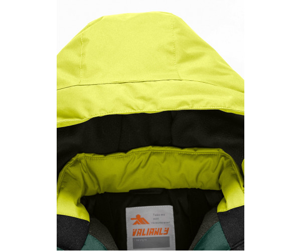 Горнолыжный костюм Valianly детский темно-зеленого цвета 90071TZ