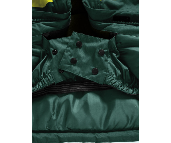 Горнолыжный костюм Valianly детский темно-зеленого цвета 90071TZ