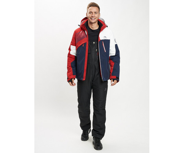 Горнолыжный костюм мужской красного цвета 077019Kr